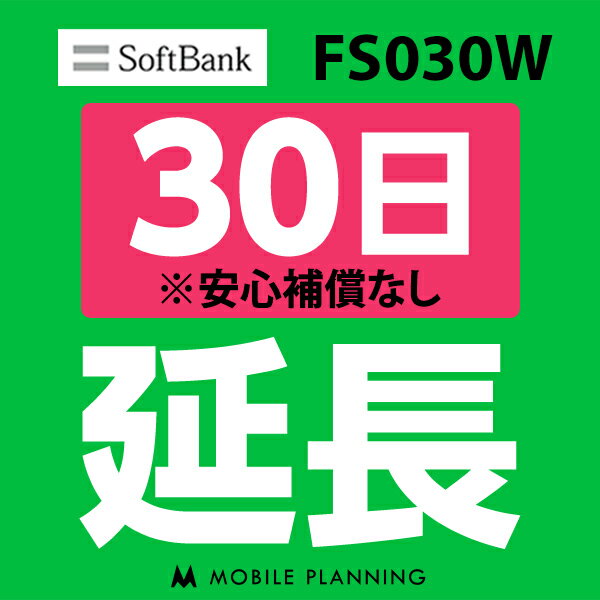 【レンタル】 FS030W_30日延長専用 wifi