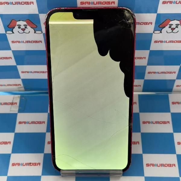 【中古】当日発送可iPhone14 128GB AU版SIMフリー 画面と背面割れ 液晶不良 ジャンク品