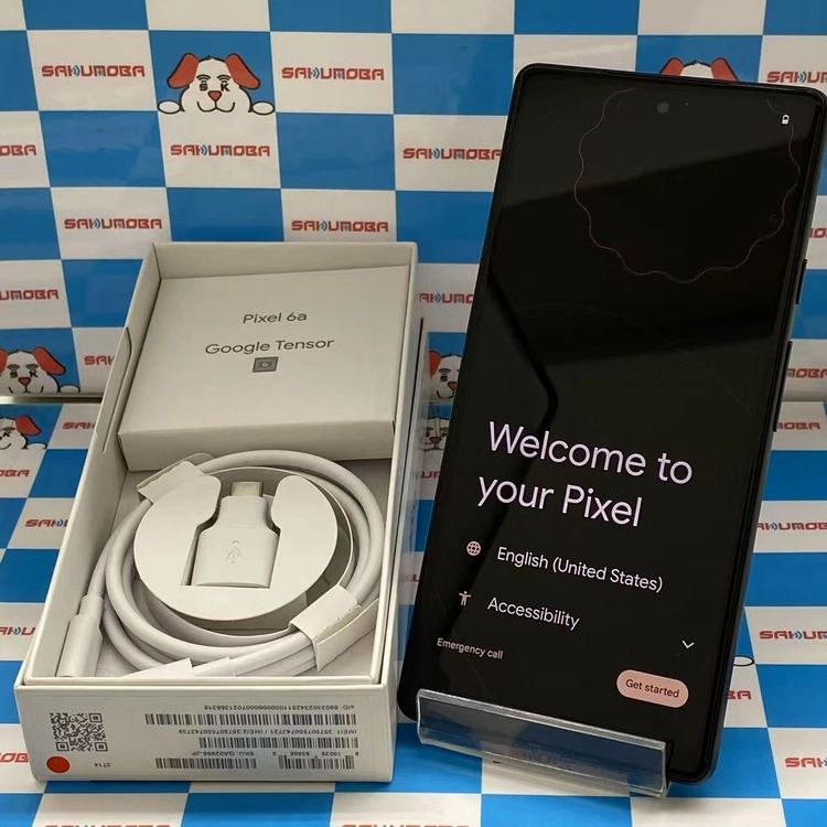 【中古】Google Pixel 6a au版SIMフリー 128GB Stormy Black GR1YH
