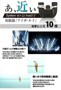 【あす楽】双眼鏡 コンサート ドーム ライブ おすすめ コンパクト 10倍 22口径 小型 軽量 ミニ双眼鏡 アウトドア バードウォッチング 楽天ロジ