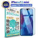 【LINE登録で10%OFF!】 iPhone12 mini 全面保護 ガラスフィルム ブルーライトカット | アイフォン 12 ミニ ブルーライト カット 全画面 液晶 保護フィルム 高透過 高光沢 指すべり なめらか 硬度 9H 強化ガラス 擦り傷防止 指紋防止 気泡防止 耐衝撃 画面 割れ防止