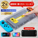 \最大10%OFFクーポン★お買い物マラソン限定/ 【簡単貼付& 2枚 セット】 Nintendo Switch ガラスフィルム ブルーライトカット Switc...