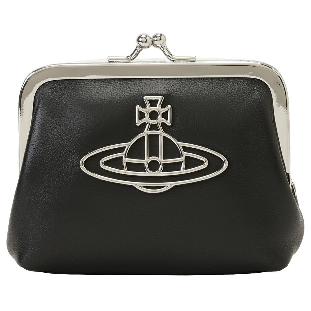 【楽天スーパーSALE10%off】 【最短翌日着】ヴィヴィアンウエストウッド コインケース がま口 Vivienne Westwood NAPPA THIN LINE ORB FRAME COIN PURSE 小銭 レディース メンズ 財布 ブラック 【52010016 L001L】