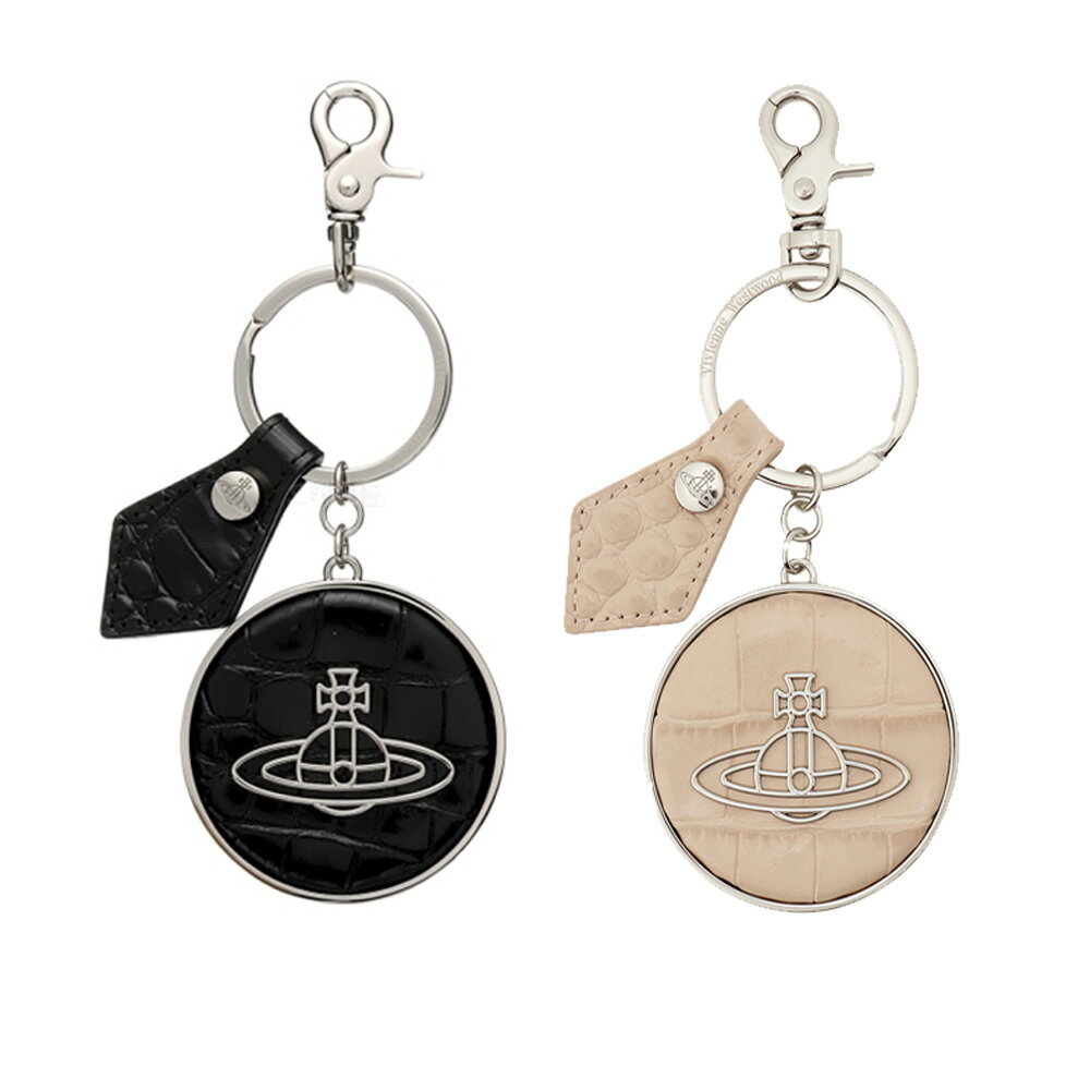 【最短翌日着】 ヴィヴィアンウエストウッド キーホルダー Vivienne Westwood キーリング CROCODILE THIN LINE ORB KEYRING チャーム レディース メンズ キーチャーム クロコ型押し ワニ BLACK【82030103 L0039】