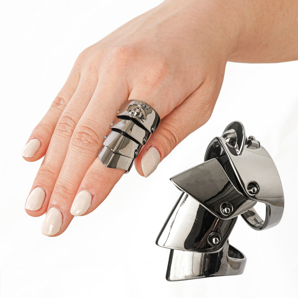 キングリング 【最短翌日着】Vivienne Westwood アーマーリング ヴィヴィアンウエストウッド ARMOUR RING レディース アクセサリー RUTHENIUM 指輪【64030003-S001】