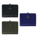 Vivienne Westwood 三つ折り財布 ヴィヴィアンウエストウッド GRAIN LEATHER WALLET FR PKT 口金 がま口 レディース コンパクト 財布 