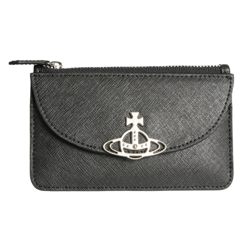 Vivienne Westwood ヴィヴィアンウエストウッド 小銭入れ付きカードケース フラグメントケース ミニ財布 オーブSAFFIANO HALF MOON CARD HOLDER