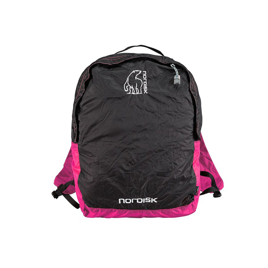 【最短翌日着】ノルディスク ニべ ポケッタブルバッグ Nordisk Nibe 12 Daypack Black/Raspberry Pink 133019 リュック バックパック バッグ 鞄 小型 並行輸入品 キャンプ アウトドア