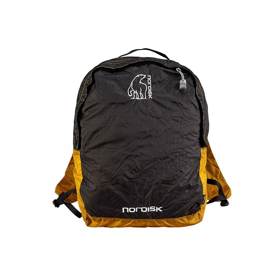 【最短翌日着】ノルディスク ニべ ポケッタブルバッグ Nordisk Nibe 12 Daypack Black/Mustard Yellow 133019 リュック バックパック バッグ 鞄 小型 並行輸入品 キャンプ アウトドア