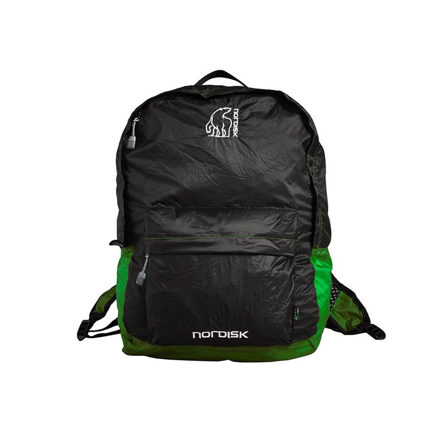 【最短翌日着】ノルディスク リべ ポケッタブルバッグ Nordisk Ribe 20 Daypack Black/Peridot Green 133018 リュック バックパック バッグ リベ 鞄 小型 並行輸入品 キャンプ アウトドア