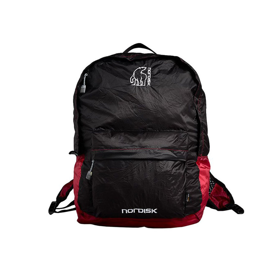 ノルディスク リべ ポケッタブルバッグ Nordisk Ribe 20 Daypack Black/Raspberry Pink 133018 リュック バックパック バッグ リベ 鞄 小型 並行輸入品 キャンプ アウトドア