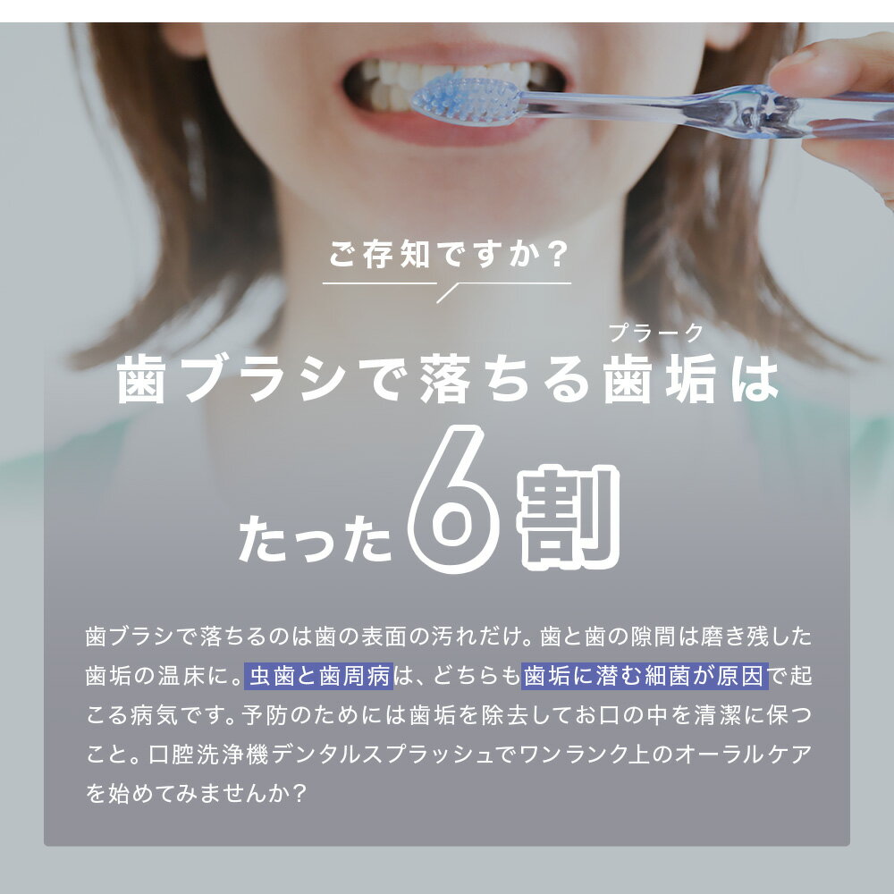 【期間限定メーカ価格より50％off】【最短翌日着】 RIORES デンタルスプラッシュ Dental Splash 口腔洗浄器 ジェット水流 コードレス タンク型 ウォーターフロス 口腔洗浄機 デンタルフロス マウスウォッシャー 歯間 こうくう洗浄機 お風呂 防水 SH-0070 2