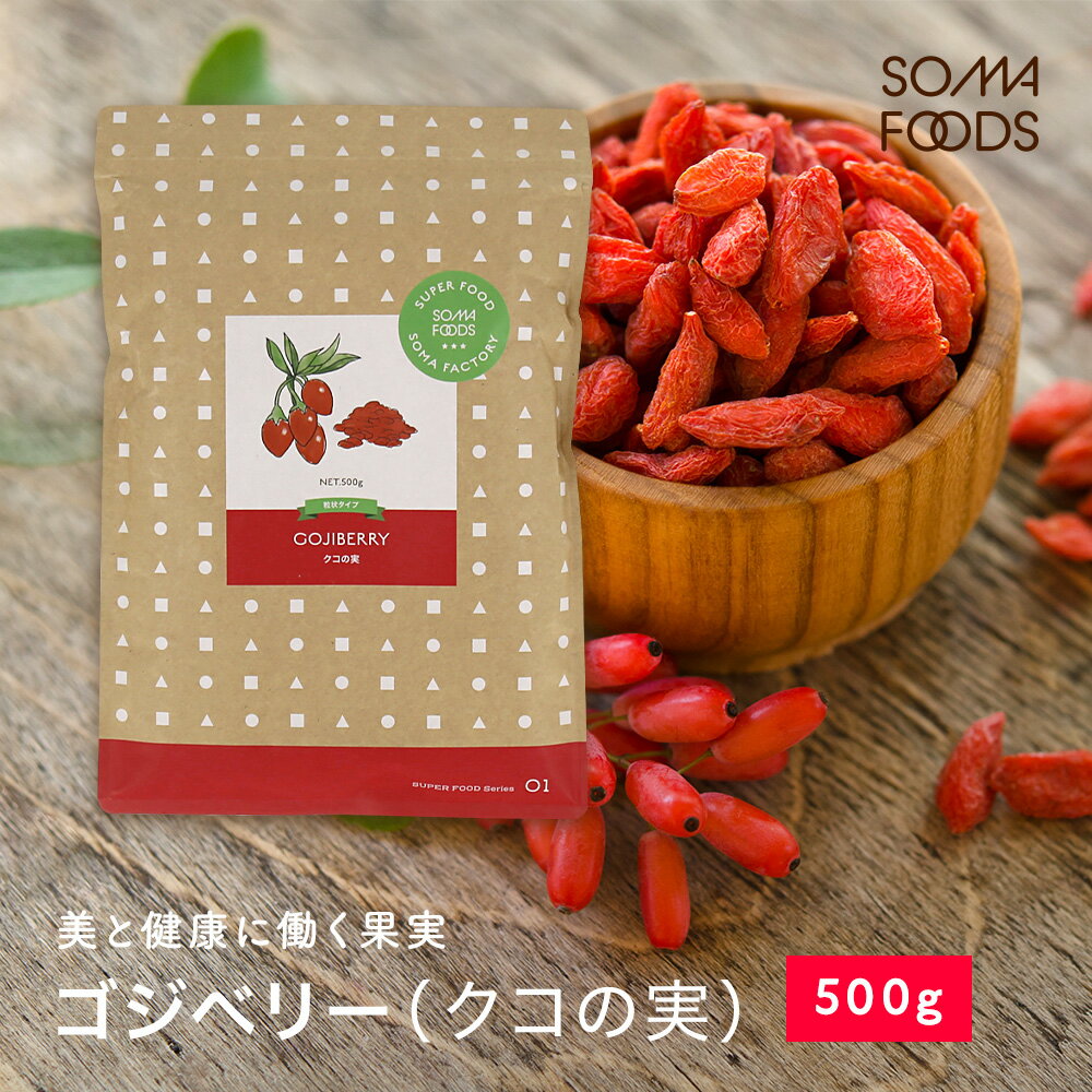 ゴジベリー 500g クコの実 無添加 無着色 スーパーフード 美容 栄養 サプリ 肌荒れ goji berry ドライフルーツ 枸杞の実 大容量【メール便送料無料】