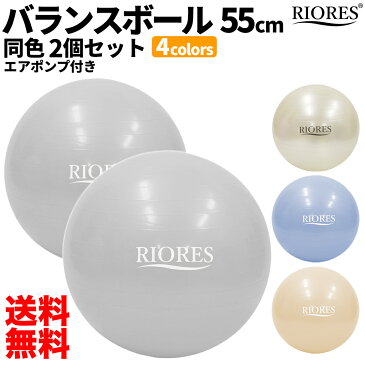 【スーパーSALE★特別価格】バランスボール 55cm 2個セット フットポンプ付バランスボール 栓 ダイエット器具 ヨガボール エクササイズ 空気入れ付 ジムボール ヨガ シェイプアップ エアポンプ付 あす楽 椅子 【即納/送料無料】