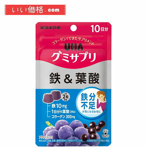 【6袋セット】グミサプリ 鉄＆葉酸 10日分6袋(120粒入)【グミサプリ】【賞味期限：2025.08】