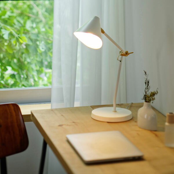Ruusu ルース デスクライト 1灯 テーブルライト 勉強机 仕事用 卓上ライト LED対応【LED電球付】