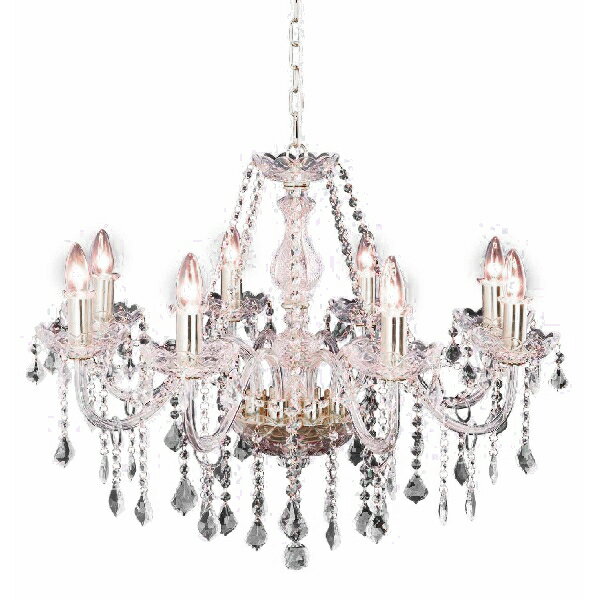 ガラスシャンデリア Glass Chandelier 白熱球 0202-li-og-003-8g-sv