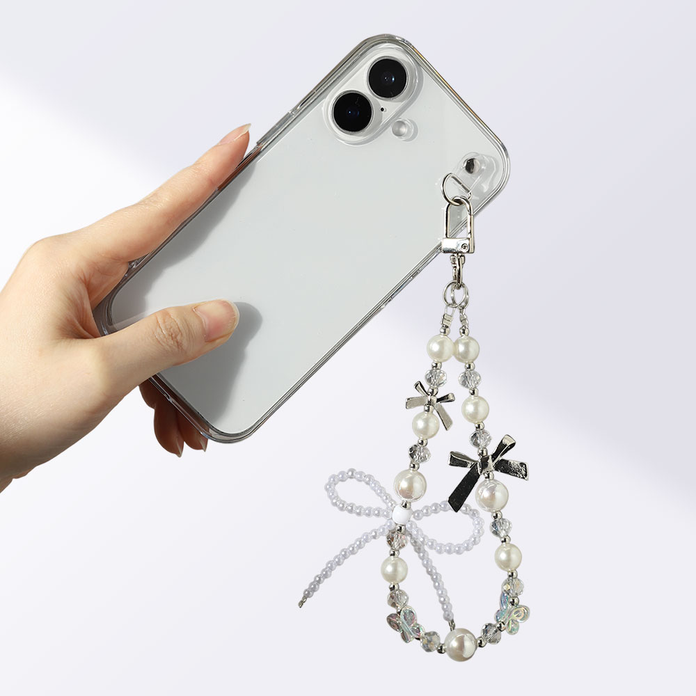 スマホケース クリア 可愛い リボン チャーム ハンドメイド ipod touch ケース ipo...
