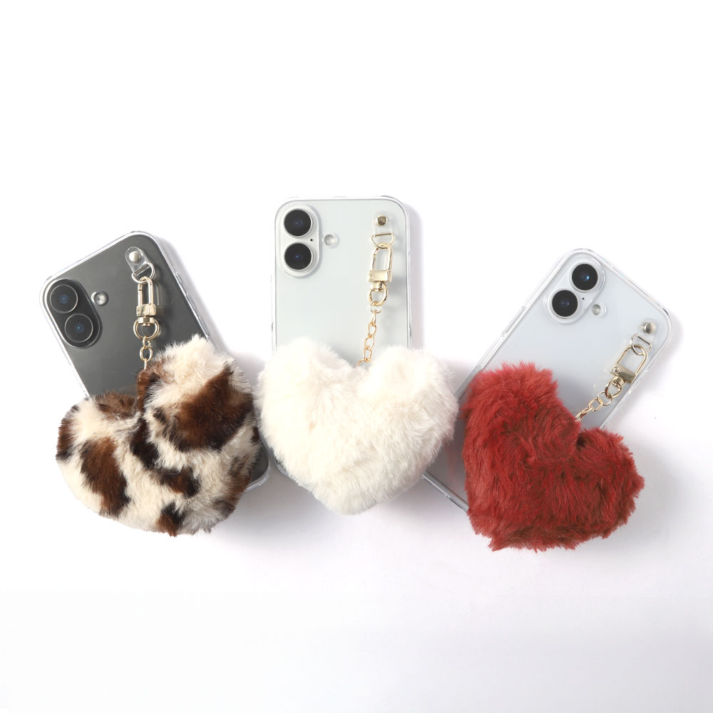 スマホケース クリア 可愛い ハート チャーム ハンドメイド ipod touch ケース ipo...