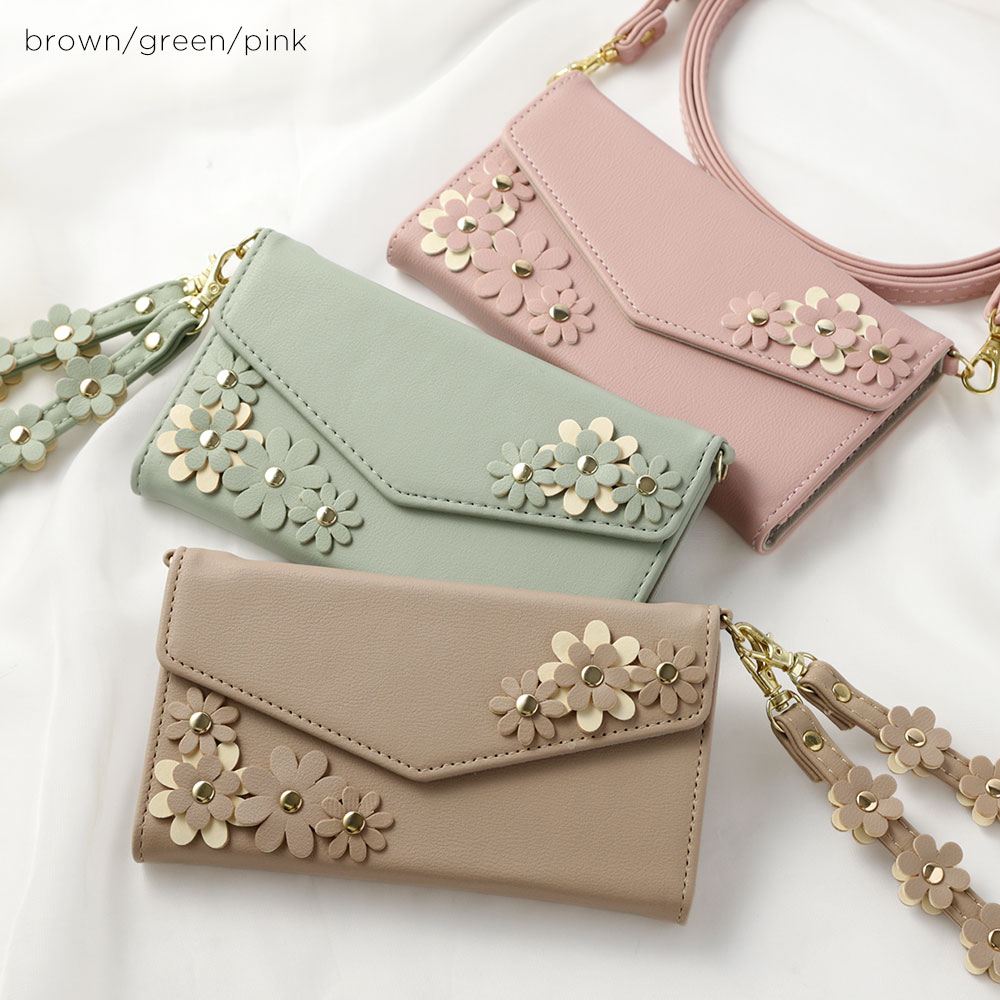 Xperia Ace II SO-41B ケース 手帳型 Xperia Ace II ケース 手帳型 Xperia Ace 2 ケース 手帳型 Xperia Ace II SO-41B カバー ドコモ Xperia Ace II SO-41B スマホケース かわいい エクスペリア ケース ショルダーストラップ付き フラワー フラワー 花 くすみカラー