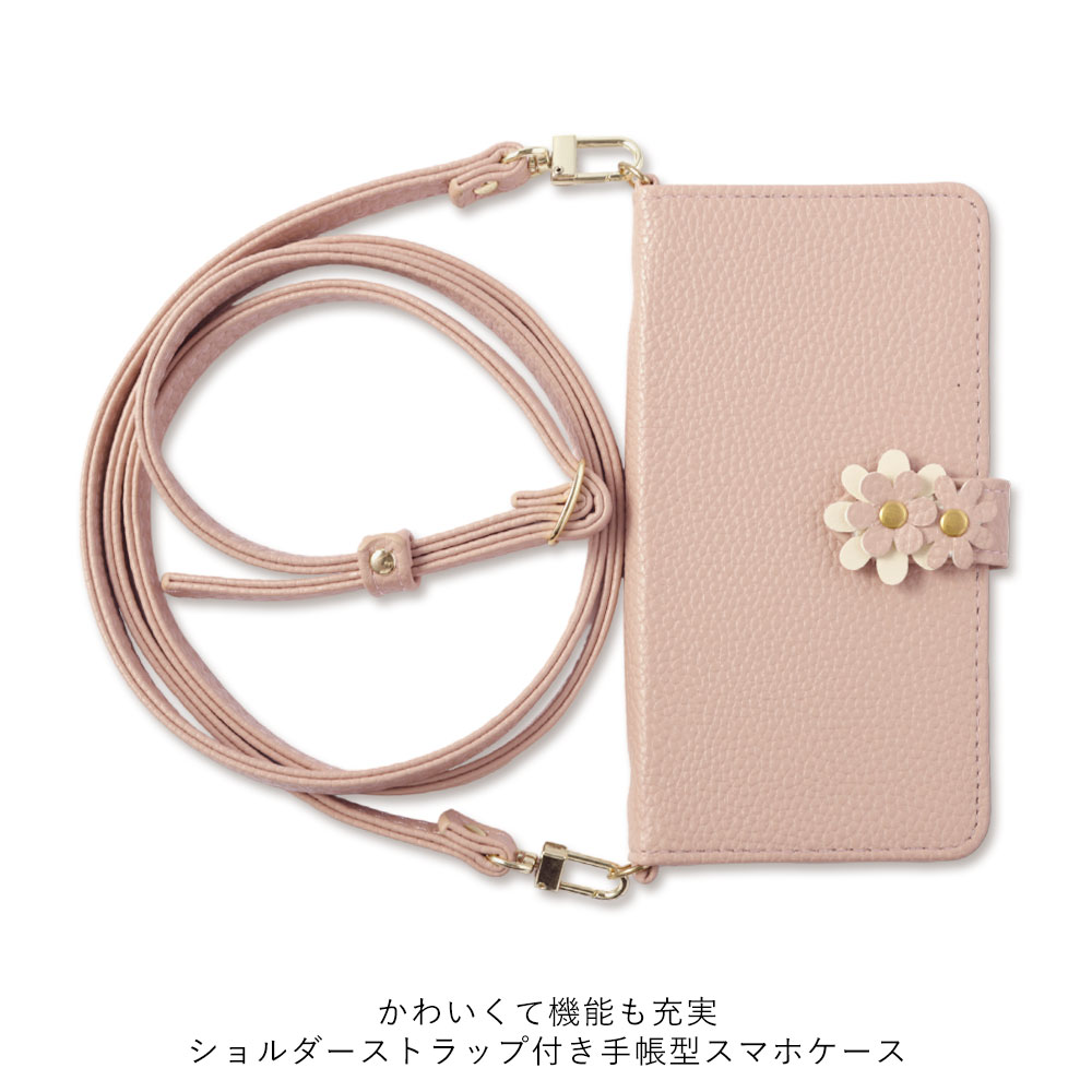 LG VELVET L-52A ケース 手帳型 LG VELVET L-52A 手帳型ケース おしゃれ LG VELVET L-52A docomo ケース 手帳型 LG VELVET L-52A カバー スマホケース ショルダーストラップ付き 花 フラワー