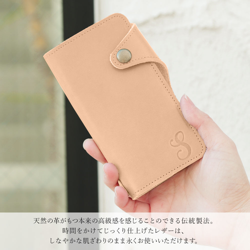 モバイルプラス楽天市場支店のipod touch ケース 手帳型 ipod touch 第7世代 ケース 手帳 ipod touch 7 ケース ipodtouch 第6世代 ケース ipod touch 6 ケース アイポッドタッチ ケース 手帳型 かわいい 栃木レザー 本革 イニシャル 刻印｜アングル3