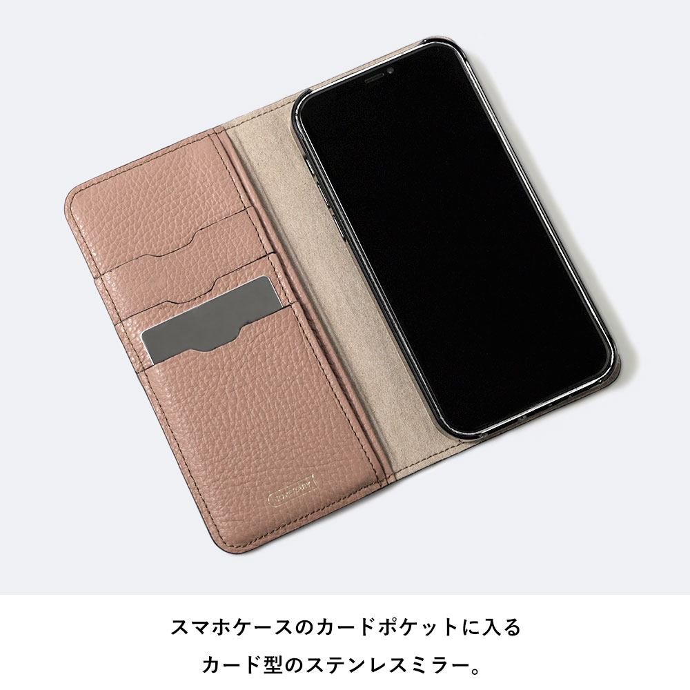 単品 スマホミラー 鏡 薄型 ステンレスミラー カード スマホケース 手帳型 手帳カ...