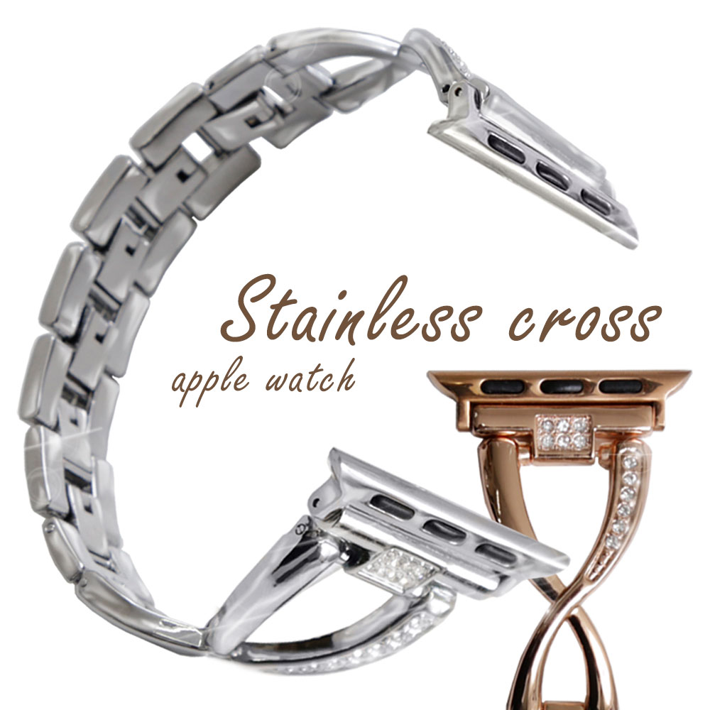 アップルウォッチウルトラ2 バンド レディース applewatch Ultra 2 バンド 49mm アップルウォッチ シリーズ10 バンド ステンレス チェーン キラキラ アップルウォッチウルトラ2 ベルト applewatchUltra2 バンド apple watch ベルト ステンレス シルバー おしゃれ