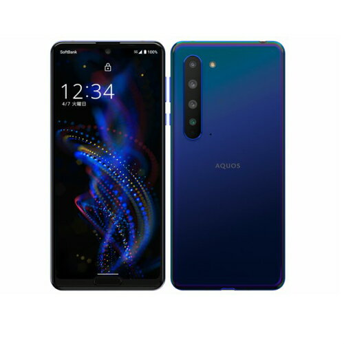 【ほぼ新品】AQUOS R5G (908SH) 256GB アースブルー スマートフォン SIMフリー 【即日発送、土、祝日発送 】【送料無料】