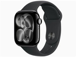 【新品未開封】Apple Watch Series 11 GPSモデル 42mm MEQU4J/A [ジェットブラック・ブラックスポーツバンド M/L]【日曜日以外即日発送】【送料無料】（楽天・モバイル販売）
