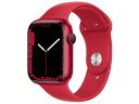 Apple Watch Series 7 GPSモデル 45mm レッド スポーツバンド RED アルミニウムケース MKN93J／A