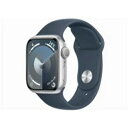 アップルウォッチ スマートウォッチ（売れ筋ランキング） 【新品未開封】Apple Watch Series 9 GPSモデル 41mm MR903J/A [シルバー/ストームブルースポーツバンド S/M]【即日発送、土、祝日発送 】【送料無料】
