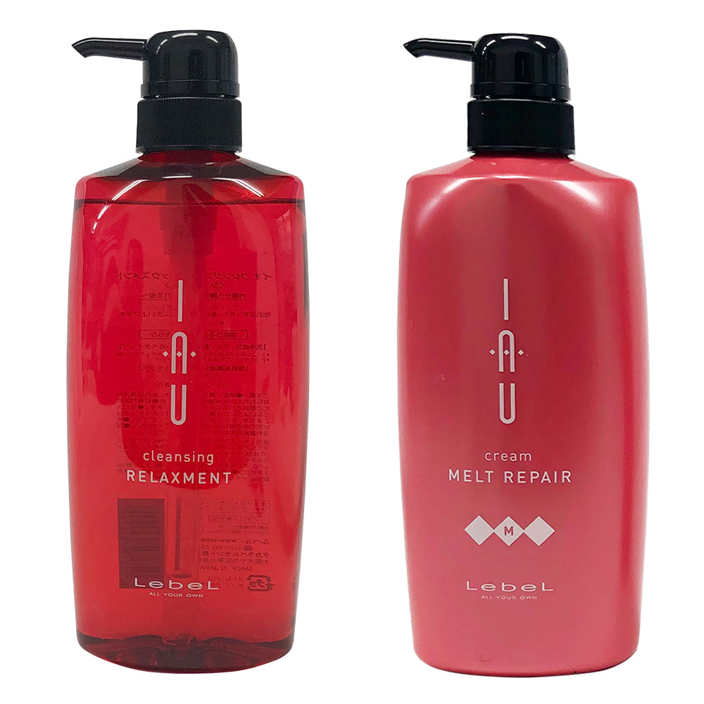 ルベル イオ クレンジング リラックスメント シャンプー 600ml ＋ イオ クリーム メルトリペア トリートメント 600ml ボトル 各1セット 計2個のサムネイル