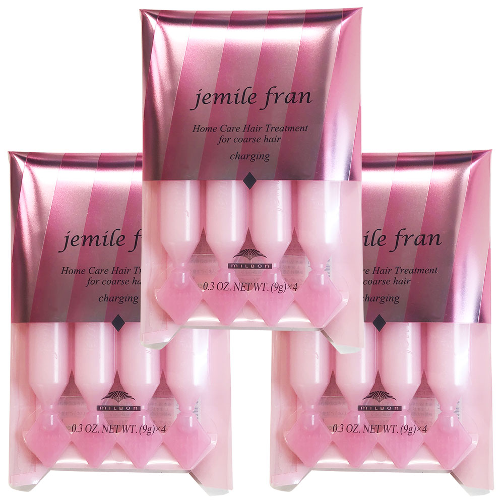 Rakuten - ミルボン MILBON ジェミールフラン jemile fran ダイヤチャージング 9g×4本 3個セット ダイヤライン ヘアトリートメント ヘアケア