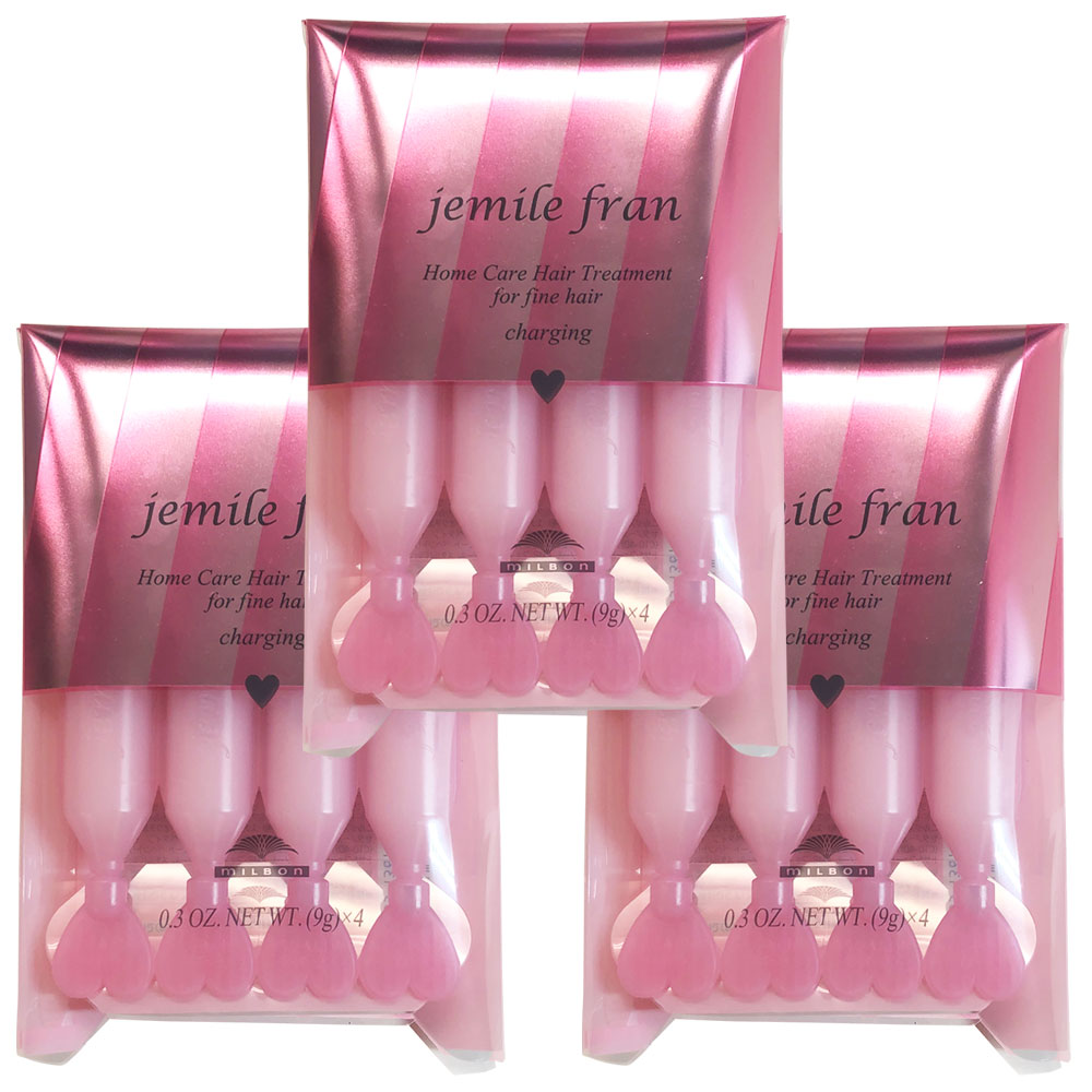 ミルボン MILBON ジェミールフラン jemile fran ハートチャージング 9g×4本 3個セット ハートライン ヘアトリートメント ヘアケア