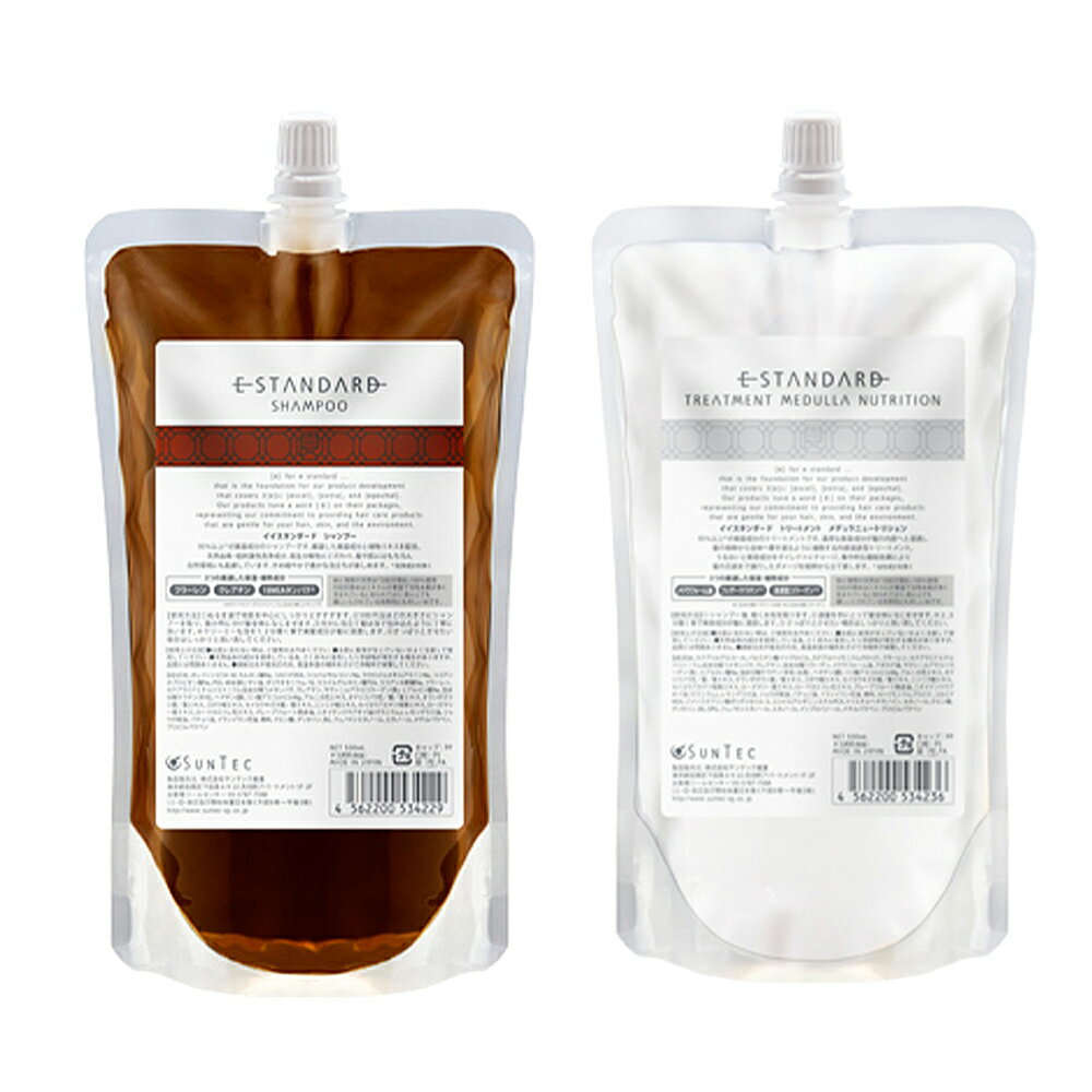 Rakuten - イイスタンダード シャンプー 500ml ＋ トリートメント メデュラニュートリション 500ml 各1個 セット 詰め替え用 E STANDARD
