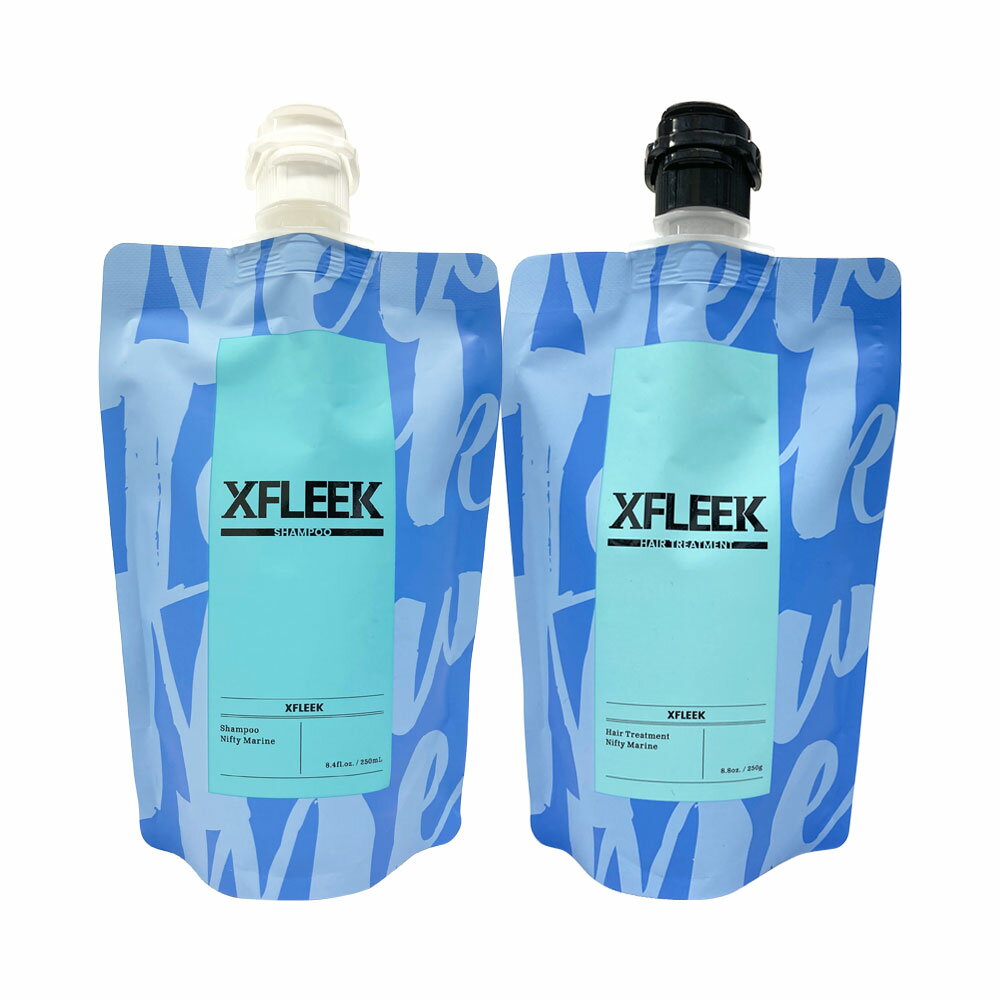 Rakuten - 各1個 セット デミ エクスフリーク シャンプー ニフティマリン 250mL ＋ ヘアトリートメント ニフティマリン 250g 1個 パウチタイプ DEMI XFLEEK