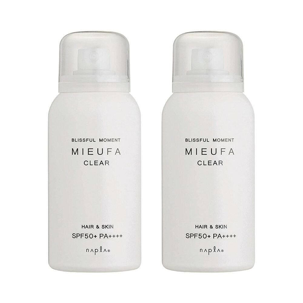 2個セット ナプラ napla ミーファ フレグランス UVスプレー クリア 80g 髪と肌の 日焼け止め UVケアミスト 国内正規品