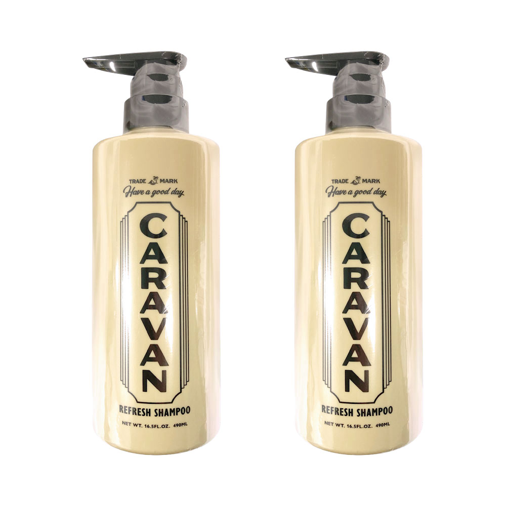 Rakuten - 2個セット デミ キャラバン リフレッシュシャンプー 490mL 1個 メントール 冷感 爽快なクール感 CARAVAN メンズ DEMI