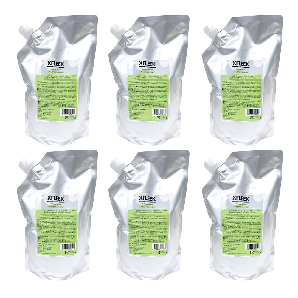 6個セット デミ エクスフリーク シャンプー カーミストサボン 1000mL 1個 レフィル DEMI XFLEEK メンズ ヘアケア