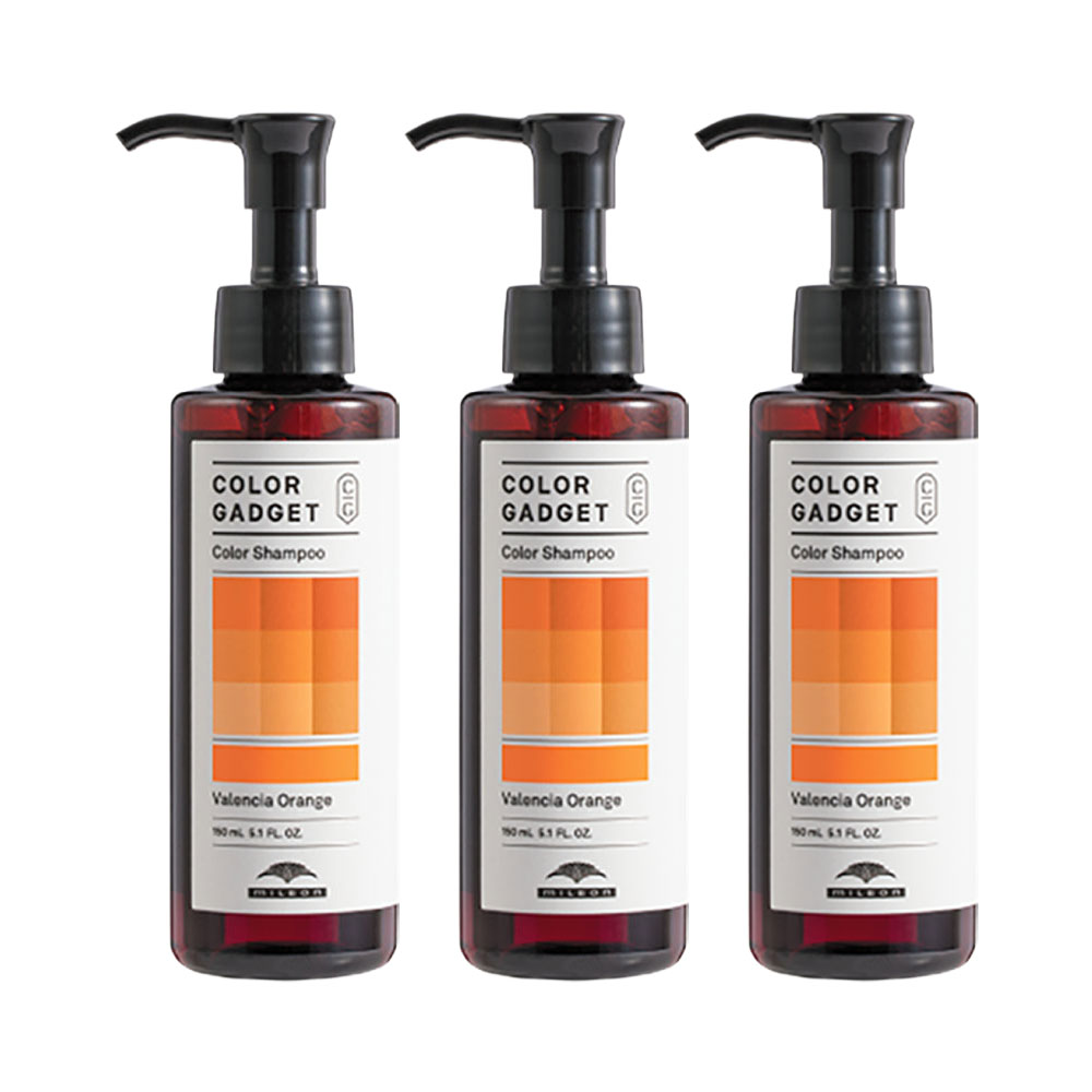 3個セット ミルボン カラーガジェット カラーシャンプー バレンシアオレンジ 150mL ヘアカラー カラシャン MILBON COLOR GADGET アウトレット商品
