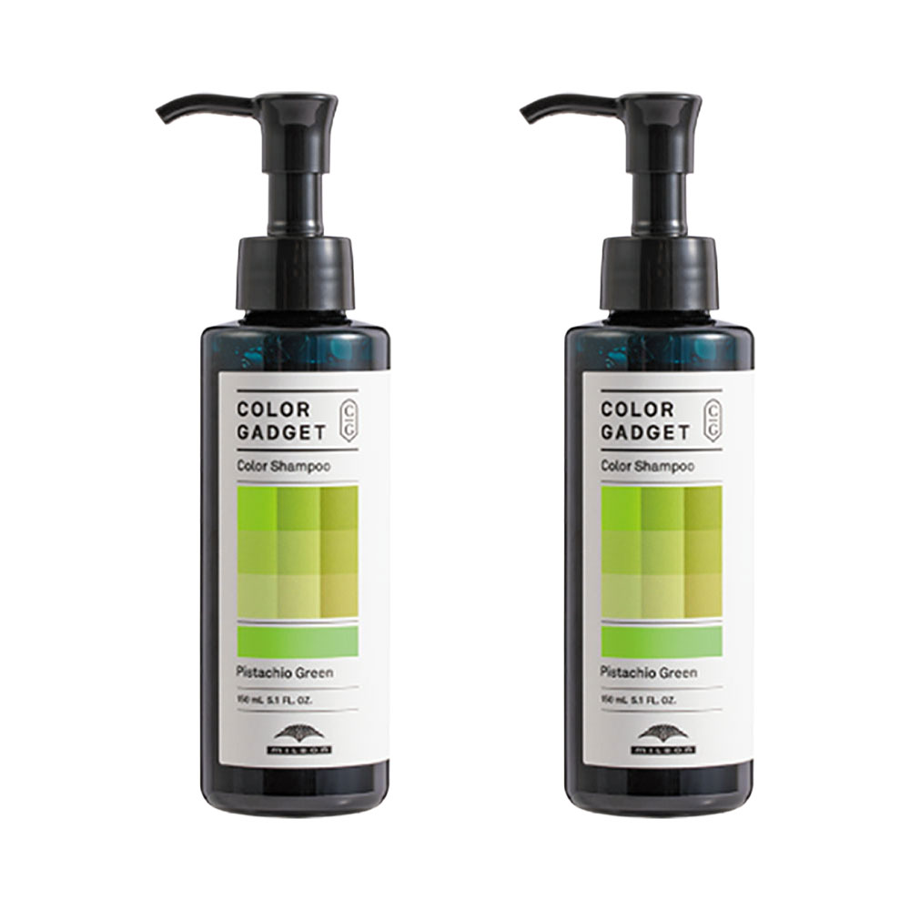2個セット ミルボン カラーガジェット カラーシャンプー ピスタチオグリーン 150mL ヘアカラー カラシャン MILBON COLOR GADGET アウトレット商品