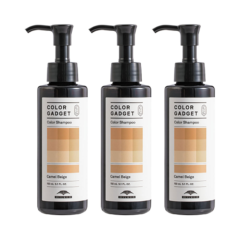 3個セット ミルボン カラーガジェット カラーシャンプー キャメルベージュ 150mL ヘアカラー カラシャン MILBON COLOR GADGET アウトレット商品
