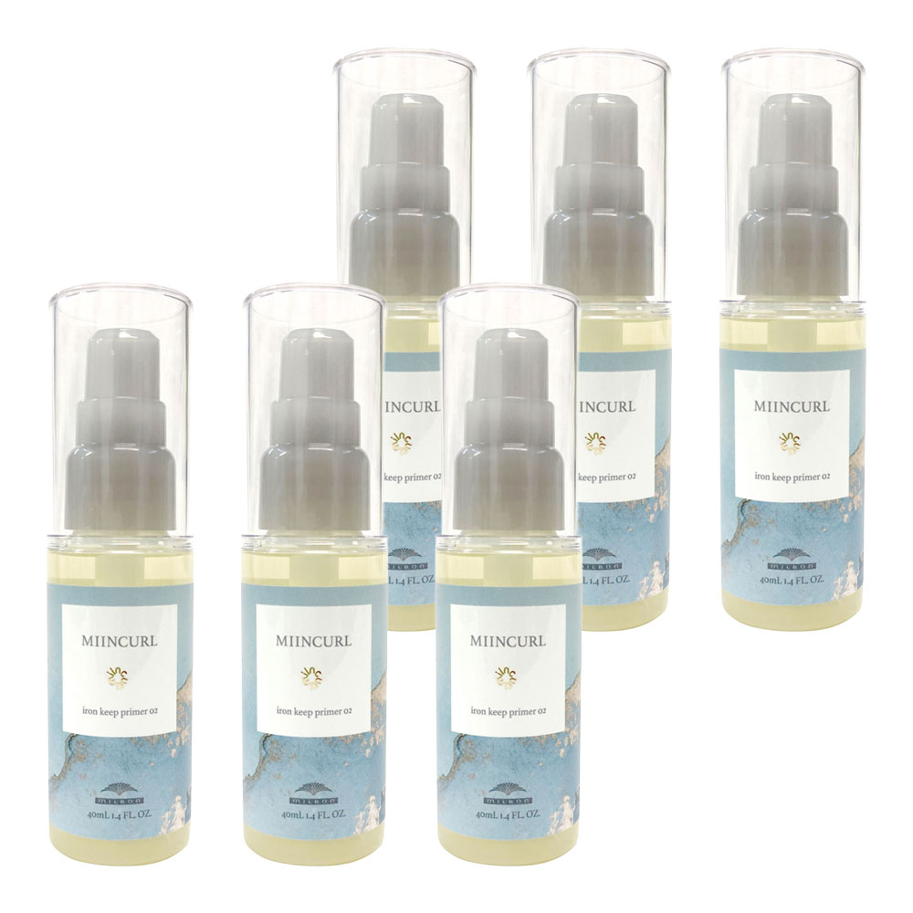 6個セット ミインカール アイロンキープ プライマー02 40ml アイロン下地オイル 柔らかに整った髪へ ホワイトムスクの香り MIINCURL milbon アウトレット商品