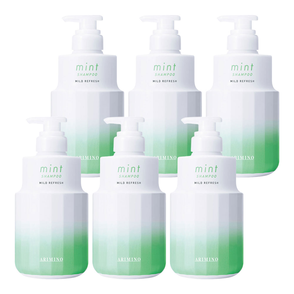 6個セット アリミノ ミント シャンプー マイルドリフレッシュ 550ml ARIMINO mint クール すっきり 夏の定番 ひんやりシャンプー