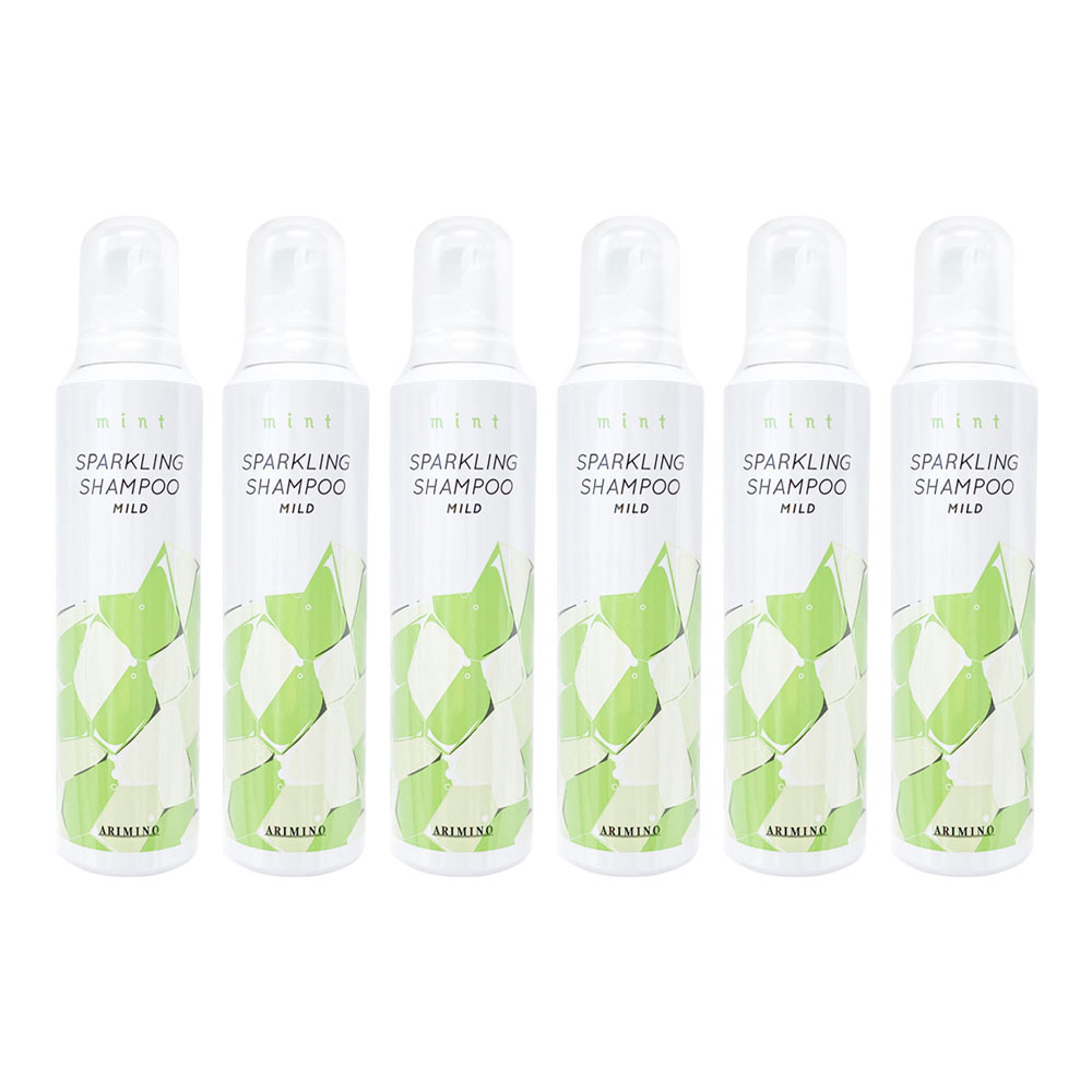 6個セット アリミノ ミント スパークリングシャンプー マイルド 180g 炭酸 シャンプー ARIMINO mint アリミノミント