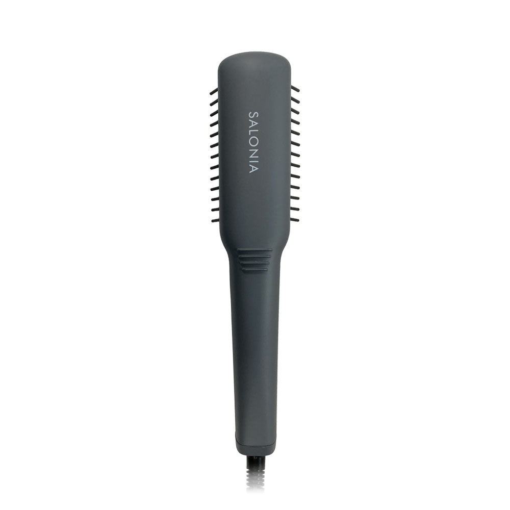 樂天商城 - SALONIA ストレートヒートブラシ スリム グレー SL-012GRS 1個 サロニア ヘアアイロン ストレートヘア 海外対応 国内正規品