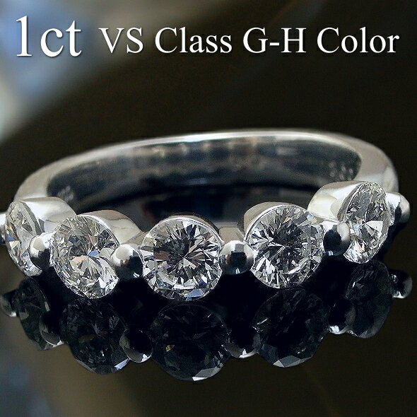  Ch G^jeBO  C O 1ct VSNX G-HJ[ v`i Pt900 Pt950 5 ӕʏt w Diamond Ring  ChO LO