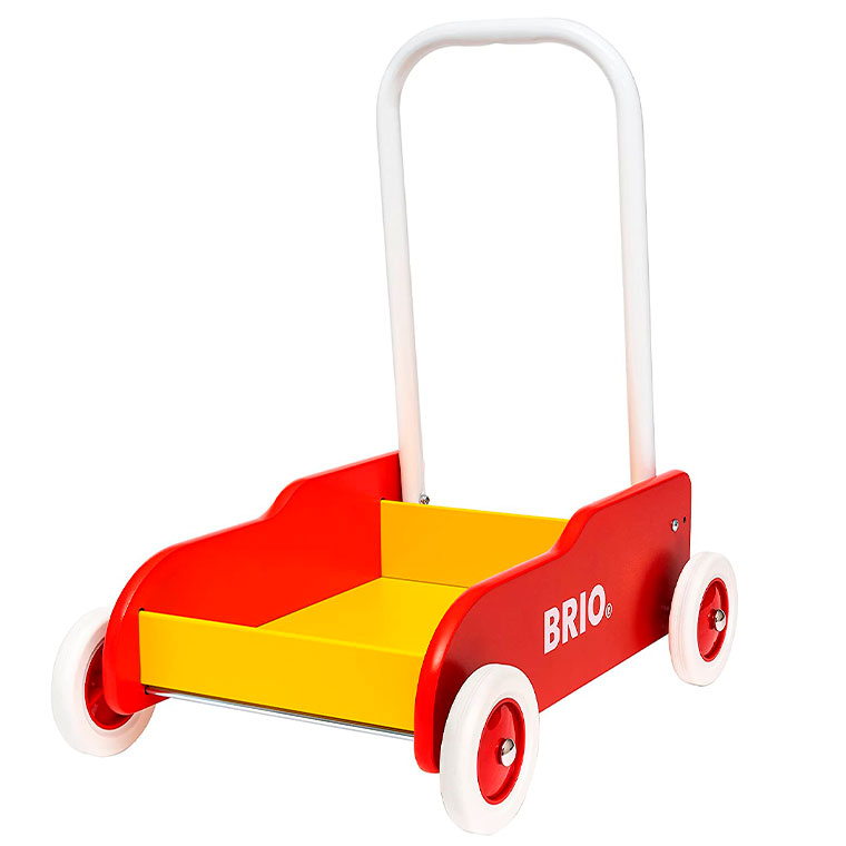 【木のおもちゃ】ままごと ブリオ/BRIO 歩行器 手押し車（赤） 木のおもちゃ お誕生日 1歳：女【Y】【初節句 女の子】