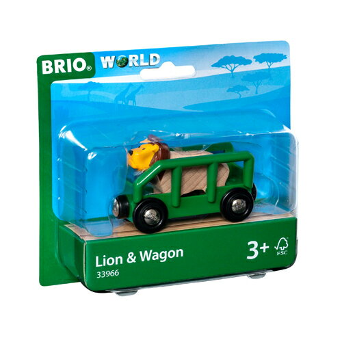 メール便OK ブリオ/BRIO 木製レール ライオンとワゴン 3歳 FSC認証 おうち時間 子供